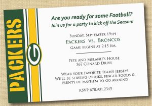Green Bay Packers Birthday Invitations Green Bay Packers Football Party Invitation by Dovetaildesigns