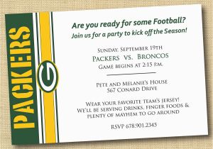 Green Bay Packers Birthday Invitations Green Bay Packers Football Party Invitation by Dovetaildesigns