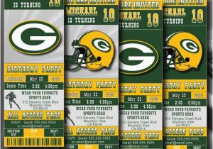 Green Bay Packers Birthday Invitations Green Bay Packers Nfl Birthday Invitation Football by