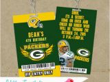 Green Bay Packers Birthday Invitations Green Bay Packers Vip Pass Birthday Lanyard Invites