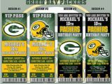 Green Bay Packers Birthday Invitations Packers Football Invitation Football Birthday by