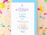 Greeting Card for Birthday Of Friend Best Friend Quote Greeting Card by Ginger Pickle