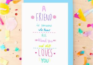 Greeting Card for Birthday Of Friend Best Friend Quote Greeting Card by Ginger Pickle