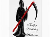 Grim Reaper Birthday Card Grim Reaper Just Add Name Birthday Card Zazzle