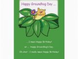 Groundhog Day Birthday Card Birthday On Groundhog Day with Flowers Green Greeting Card