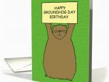 Groundhog Day Birthday Card Cartoon Happy Groundhog Day Birthday February 2nd Card