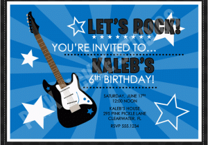 Guitar Birthday Invitations Printable Birthday Invitations