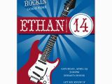 Guitar Birthday Invitations Printable Guitar Tween Birthday Party Invitations Paperstyle