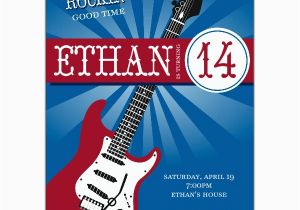 Guitar Birthday Invitations Printable Guitar Tween Birthday Party Invitations Paperstyle