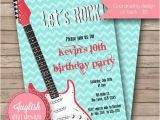 Guitar Birthday Invitations Printable Printable Guitar Birthday Party Invitation Guitar