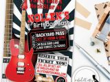 Guitar Birthday Invitations Printable Rock and Roll Birthday Party Invitation Guitar Rock Star