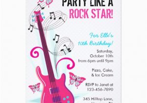 Guitar Birthday Invitations Printable Rock Star Guitar Hero Birthday Party Invitations Zazzle