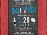 Guy Birthday Invitations Surprise 21st 30th 40th 50th Chalkboard Style Birthday