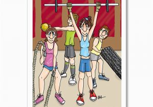 Gym Birthday Card Cross Training Birthday Card Fitness Birthday Card Exercise