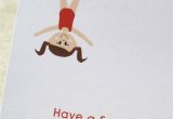 Gym Birthday Card Etsygreetings Handmade Cards Gymnastics Birthday Card