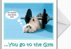 Gym Birthday Card Funny Gym Cat Personalised Birthday Card Quot We Know why You