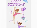 Gym Birthday Card Gymnastics Birthday Card Personalised Zazzle