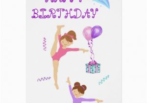 Gym Birthday Card Gymnastics Birthday Card Personalised Zazzle