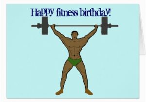 Gym Birthday Card Happy Fitness Birthday Card Zazzle Com