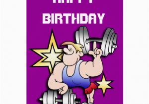 Gym Birthday Card Strongman Birthday Cards Zazzle