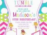 Gym Birthday Party Invitations Gymnastics Birthday Party Invitations Printable or Digital