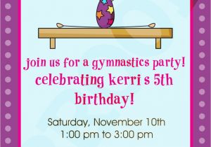 Gym Birthday Party Invitations Gymnastics Party Gymnastics Invitation by Kinsleyskloset
