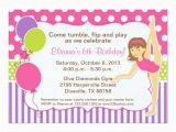 Gymnastic Birthday Party Invitations Gymnastic Birthday Invitation Zazzle Com