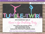 Gymnastic Birthday Party Invitations Gymnastics Party Invitations Birthday Party Template