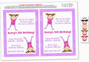 Gymnastics Birthday Invitation Templates 7 Best Images Of Gymnastic Birthday Invitations Printable