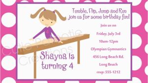Gymnastics Birthday Invitation Templates 7 Best Images Of Gymnastic Birthday Invitations Printable