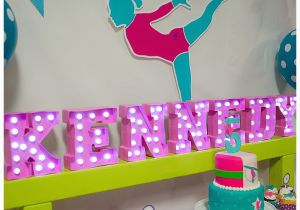 Gymnastics Birthday Party Decorations A Bright and Colorful Gymnastics Birthday Party anders