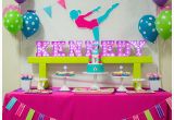 Gymnastics Birthday Party Decorations A Bright Colorful Gymnastics Birthday Party Hoopla