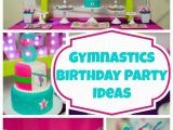 Gymnastics Birthday Party Decorations Bright and Colorful Gymnastics Birthday Party Pretty My