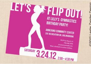 Gymnastics Birthday Party Invitations Printable Gymnastics Personalized Printable Birthday Party Invitation
