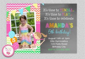 Gymnastics themed Birthday Invitations Gymnastics Birthday Invitation Gymnastics Birthday Party