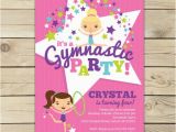 Gymnastics themed Birthday Invitations Gymnastics Invitation Printable Gymnastics Birthday Party