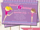 Gymnastics themed Birthday Invitations Gymnastics theme Birthday Party Invitation 5×7 Printable