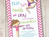 Gymnastics themed Birthday Invitations Items Similar to Gymnastics 2 Birthday Invitations