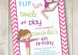 Gymnastics themed Birthday Invitations Items Similar to Gymnastics 2 Birthday Invitations