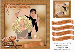 Hairdresser Birthday Card Hairdresser Card Front Cup714212 174 Craftsuprint