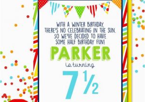Half Birthday Cards Free Items Similar to Half Birthday Party Invitation