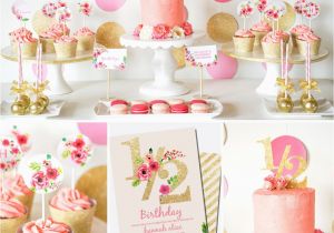 Half Birthday Decorations Half Birthday Decorations Gold Glitter Floral Watercolor