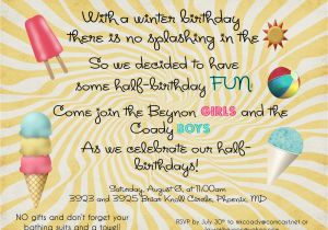 Half Birthday Invitation Cupcakes and Lemonade Summer Celebration