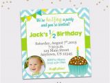 Half Birthday Invitation Half Birthday Invitation Boy 6 Month Birthday Invitation