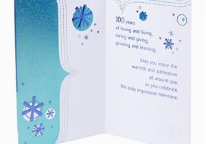 Hallmark 100th Birthday Card Hallmark 100th Birthday Greeting Card 100th with Confetti