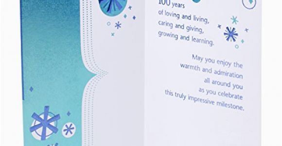 Hallmark 100th Birthday Card Hallmark 100th Birthday Greeting Card 100th with Confetti