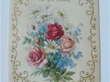 Hallmark Friend Birthday Cards Vintage Hallmark Birthday Card Beautiful Sparkly Flowers W
