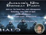 Halo Birthday Card Halo Birthday Invitation Personalized Party Invites