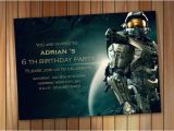 Halo Birthday Card Halo Spartan Invitation Halo Birthday Invitation by Pastagetti