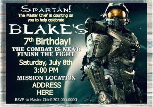 Halo Birthday Invitations Free Halo Birthday Invitation Video Game Party Boy or Girl